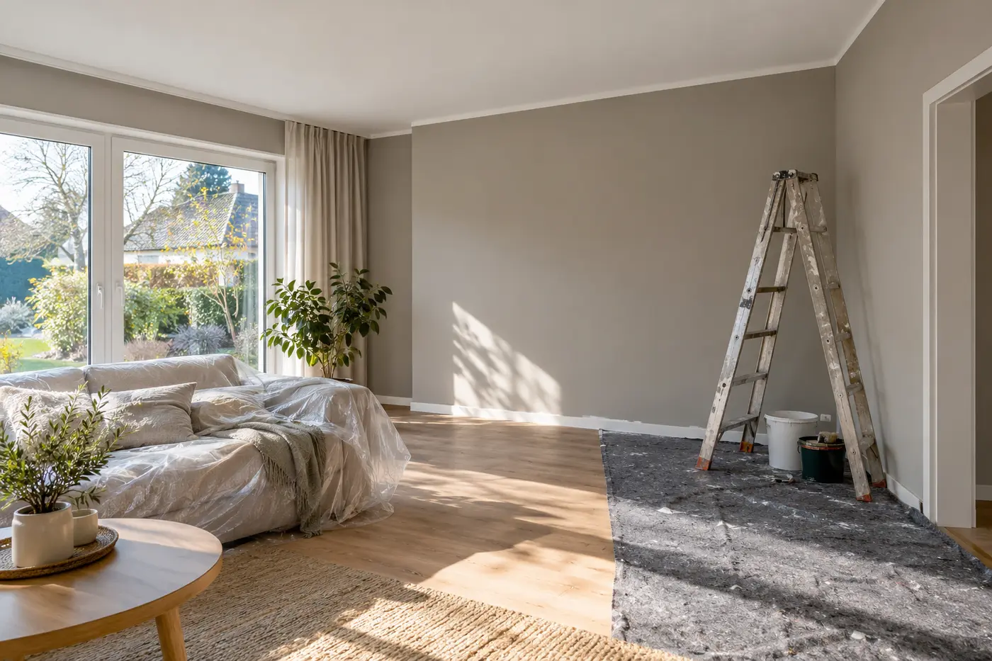 Beispielbild: frisch gestrichener Wohnraum